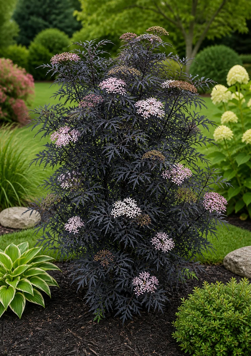 Sureau ‘Black Lace’ ( Sambucus nigra ‘Black Lace’)