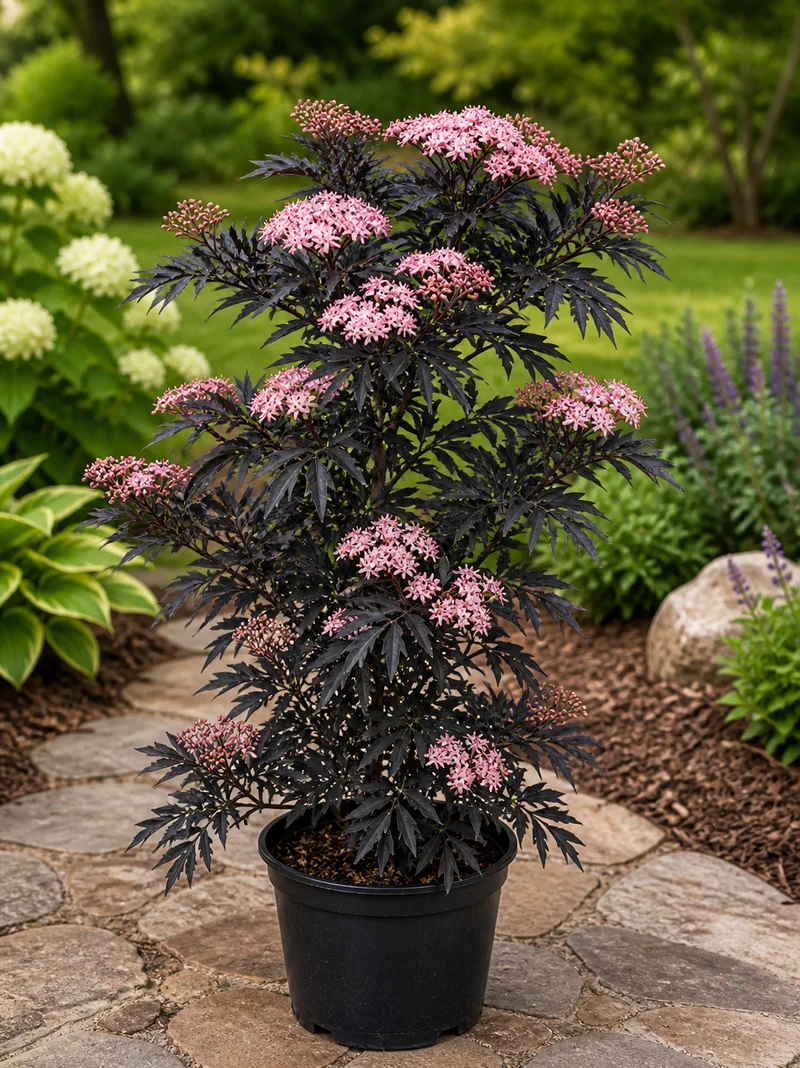 Sureau ‘Laced Up’ ( Sambucus nigra ‘Laced Up’)