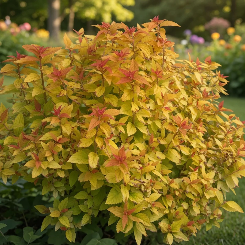 Spirée japonaise ‘Double Play Candy Corn’ ( Spiraea japonica ‘Double Play Candy Corn’)