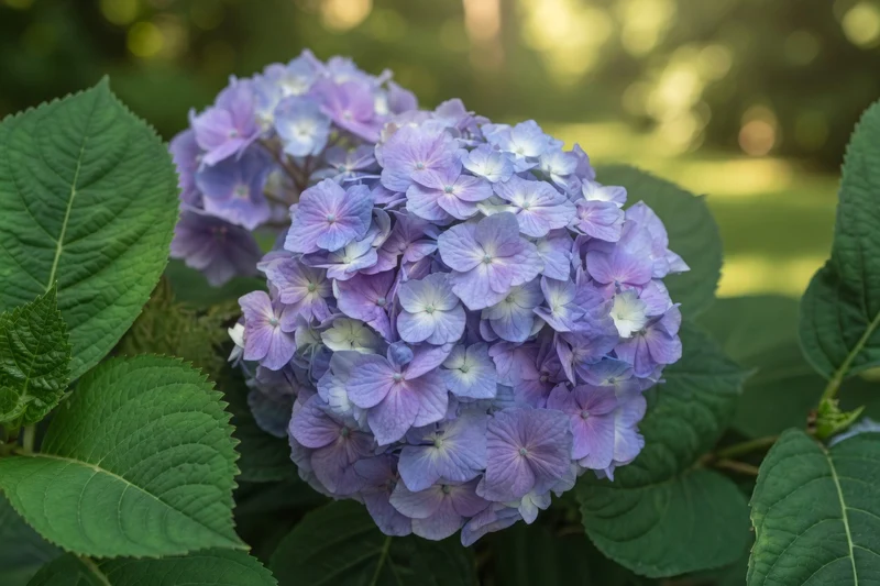 Hortensia ‘Let's Dance Sky View’ ( Hydrangea macrophylla × serrata ‘Let's Dance Sky View’)