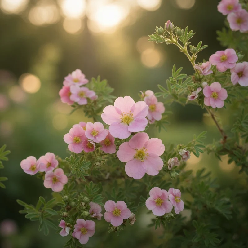 Potentille arbustive ‘Happy Face Pink Paradise’ ( Potentilla fruticosa ‘Happy Face Pink Paradise’)