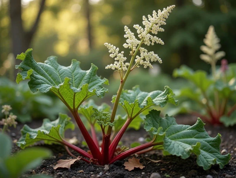 Rhubarbe ‘Victoria’ (Rheum × hybridum ‘Victoria’)