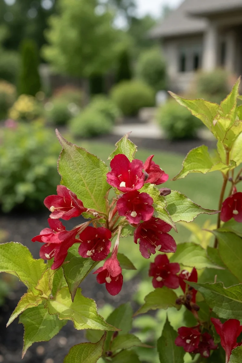 Weigela ‘Sonic Bloom Ghost’ ( Weigela florida ‘Sonic Bloom Ghost’)