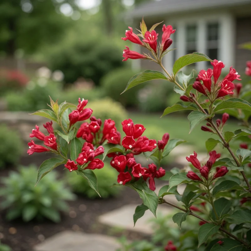 Weigela ‘Sonic Bloom Red’ ( Weigela florida ‘Sonic Bloom Red’)