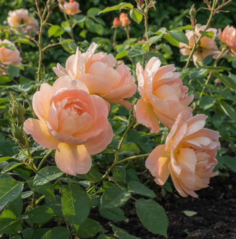 Rosier anglais ‘The Lark Ascending’ ( Rosa ‘The Lark Ascending’)