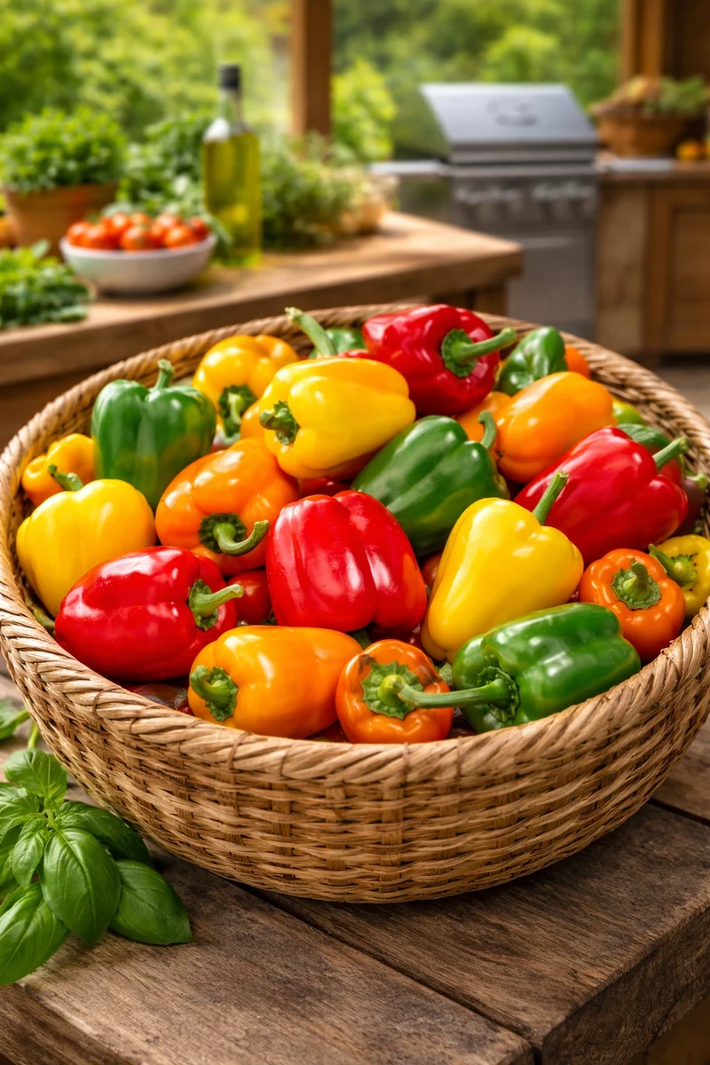 Mélange de poivrons 'Mini Belle' bio ( Capsicum annuum )