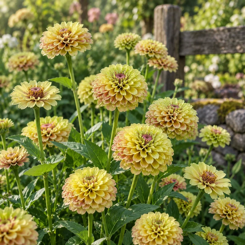 Zinnia 'Queen Lime Blush' bio