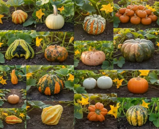 Mélange de mini-citrouilles bio ( Cucurbita spp.)