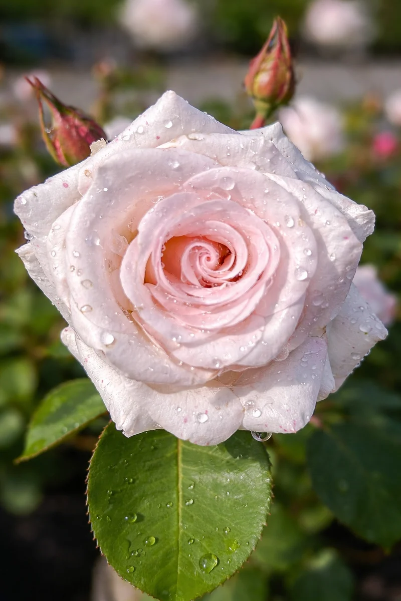 Rosier floribunda ‘Anniversary Blush’ ( Rosa ‘Anniversary Blush’)