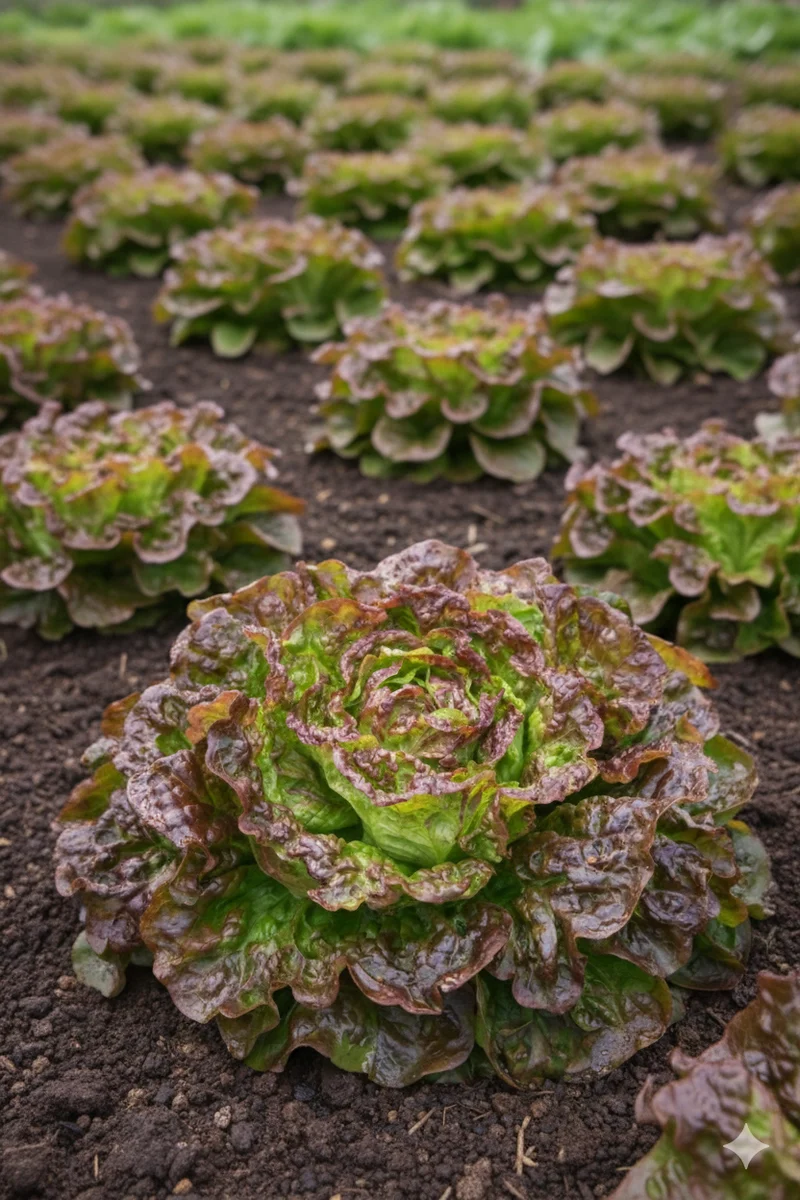 Laitue pommée rouge ‘Carmona’, semences écologiques ( Lactuca sativa )
