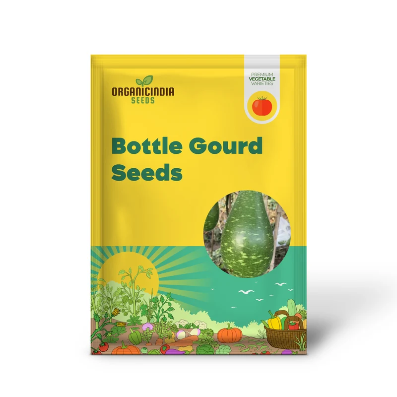 Bottle Gourd Speckled Long Green White Seeds - Planting Guide Included, Rare Varietal for Your Garden