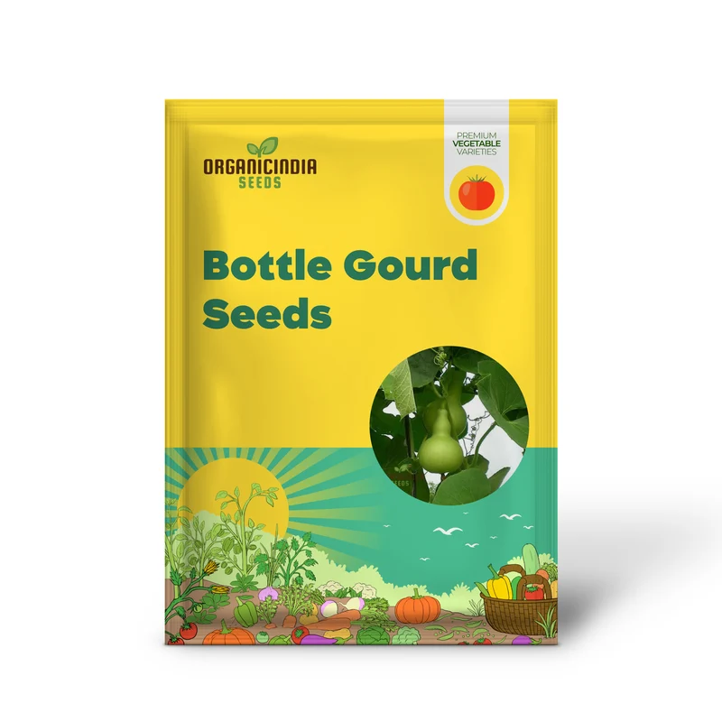 Bottle Gourd Desi-Spinning Top (Lattu) Shape Seeds - Planting Guide Included - Rare and Unique Varietal for Your Garden