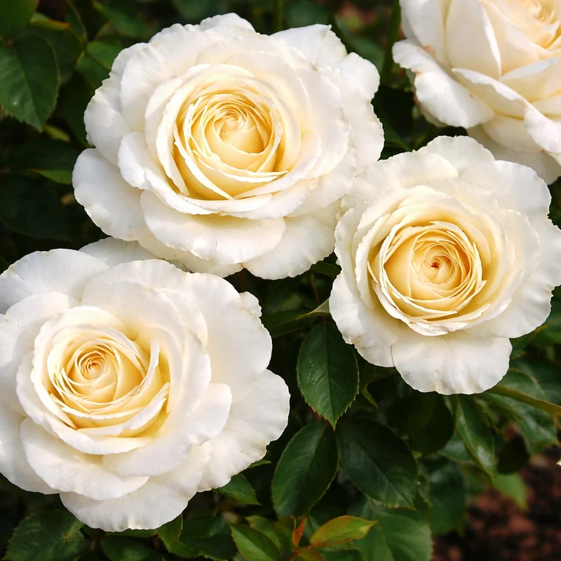Rosier grandiflora ‘Mt. Hood’ ( Rosa ‘Mt. Hood’)