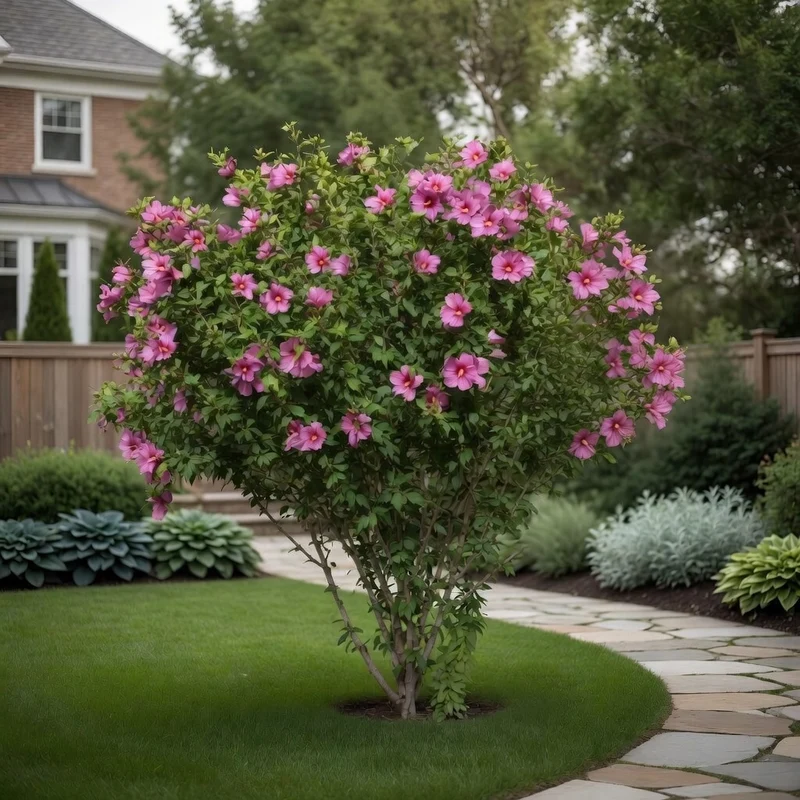 Hibiscus de Syrie ‘Tahiti’ ( Hibiscus syriacus ‘Tahiti’)