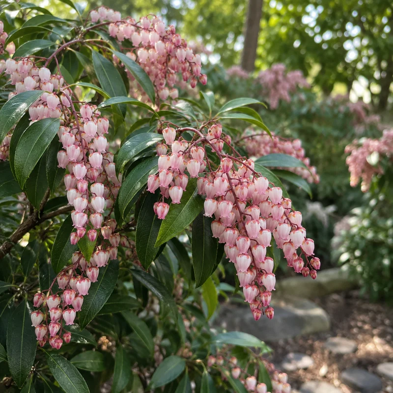 Andromède du Japon ‘Scarlet O'Hara’ ( Pieris japonica ‘Scarlet O'Hara’)