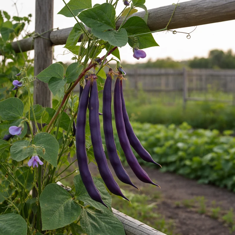 Haricot grimpant ‘Blue Coco’, semences produites écologiquement ( Phaseolus vulgaris )