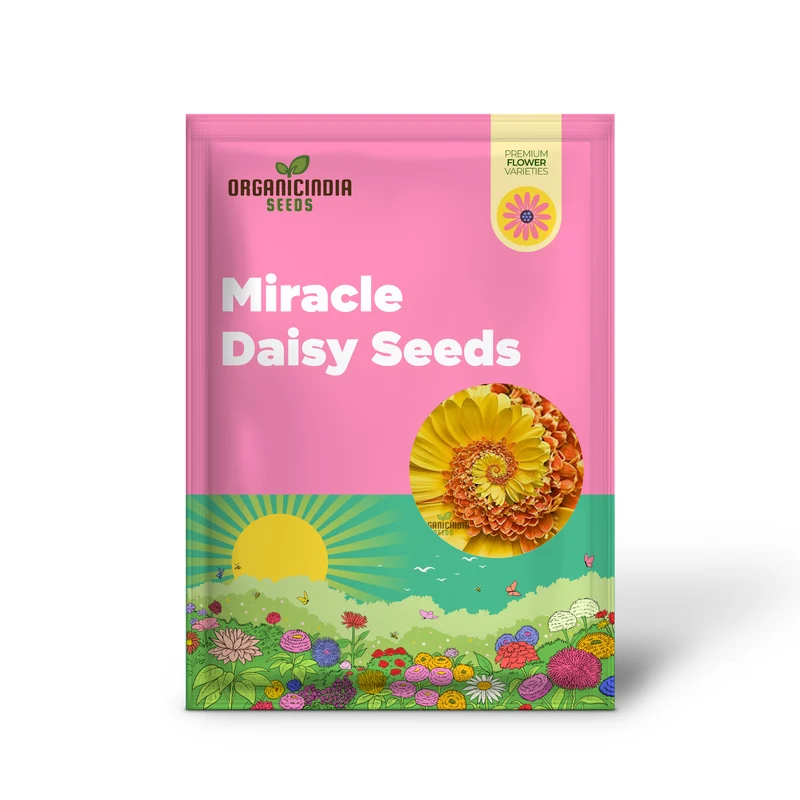 Miracle Daisy Seeds - Yellow and Orange, Premium Quality Flower Seeds for Planting, Organic Gardening Supplies