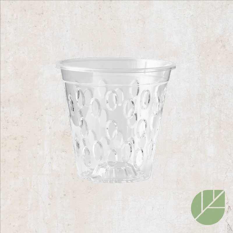 Pot transparent rigide pour orchidée 5.5 pouces