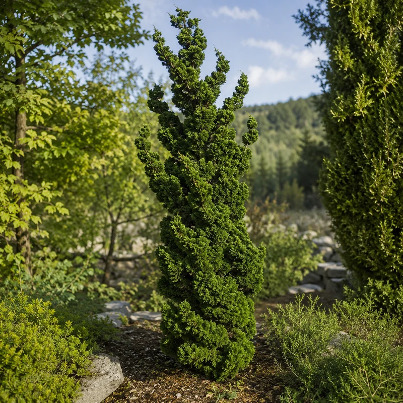 Cyprès hinoki ‘Spiralis’ ( Chamaecyparis obtusa ‘Spiralis’)