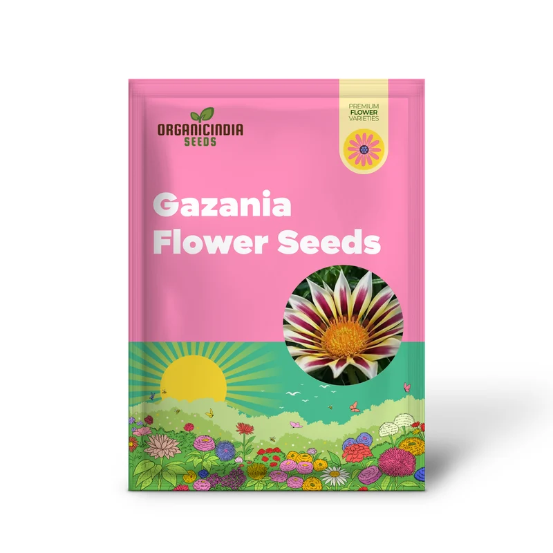 Gazania New Day Rose Stripe F1 Flower Seeds For Planting, Bright and Beautiful Rose-Striped Gazania Flowers for a Stunning Garden