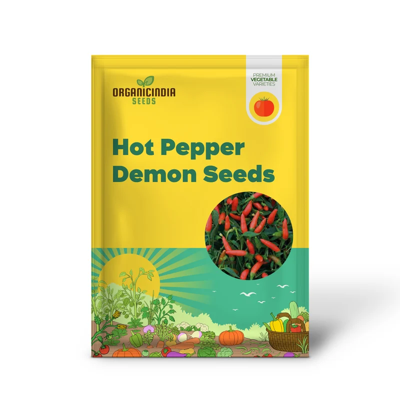 Hot Pepper Demon Red Vegetable Seeds for Planting, Premium Quality Seeds for Home Gardening