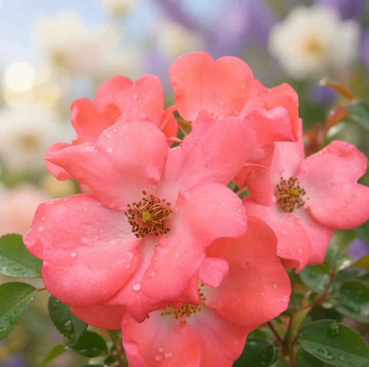 Rosier rustique ‘Flower Carpet Coral’ ( Rosa ‘Flower Carpet Coral’)