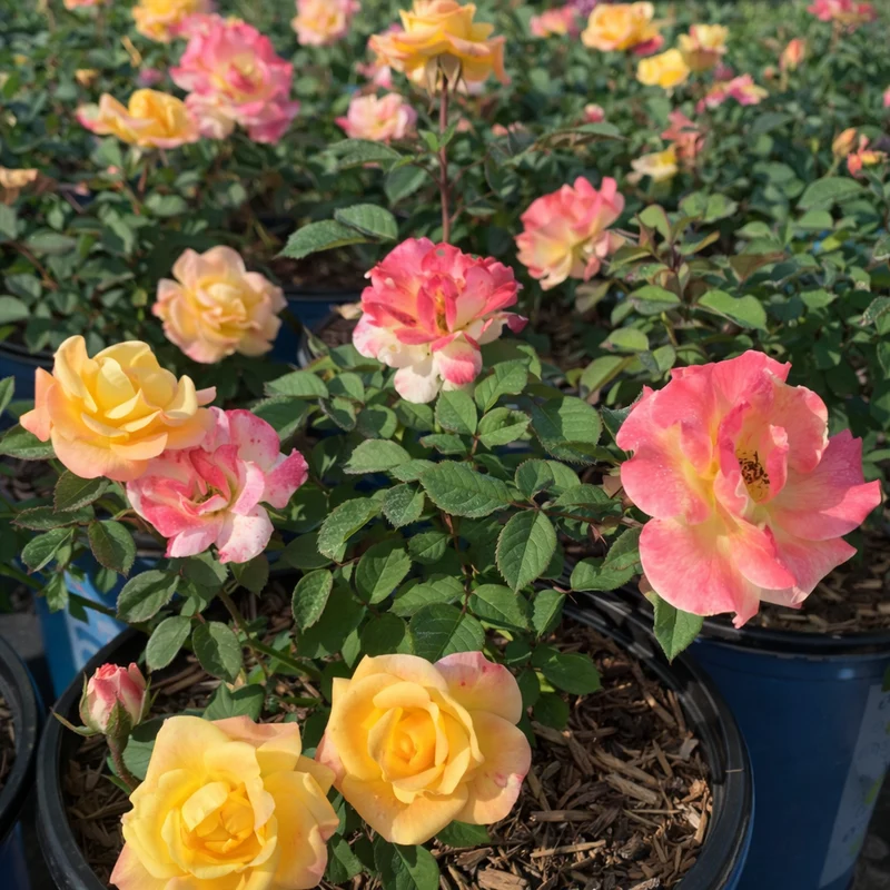 Rosier rustique ‘Gumball Machine’ ( Rosa ‘Gumball Machine’)