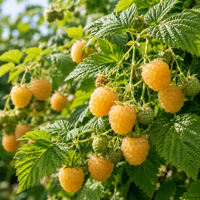 Framboisier jaune ‘Cascade Gold’ ( Rubus idaeus ‘Cascade Gold’)