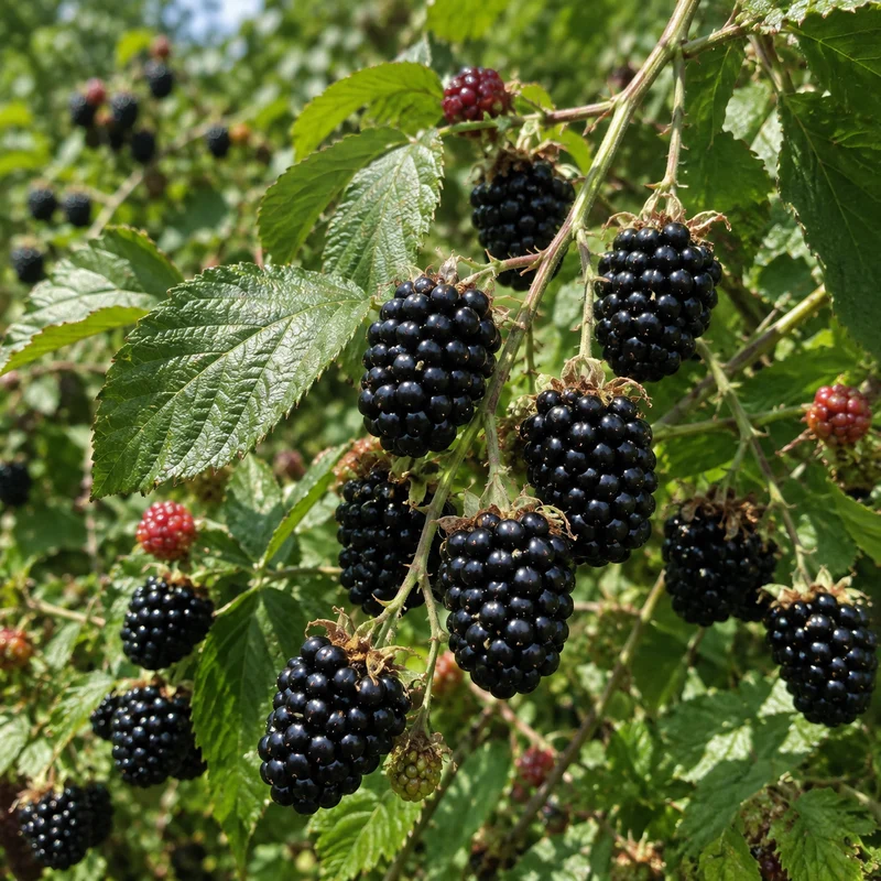 Mûrier sans épines ‘Natchez’ ( Rubus fruticosus ‘Natchez’)