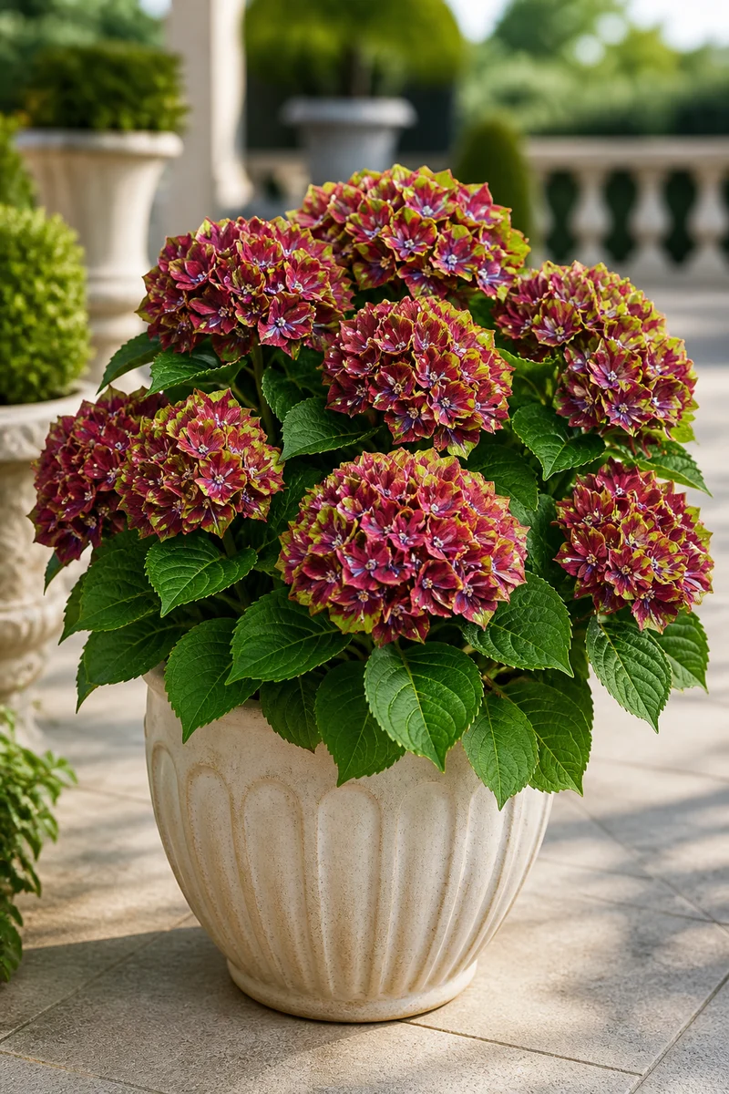 Hortensia ‘Pistachio’ ( Hydrangea macrophylla ‘Pistachio’)