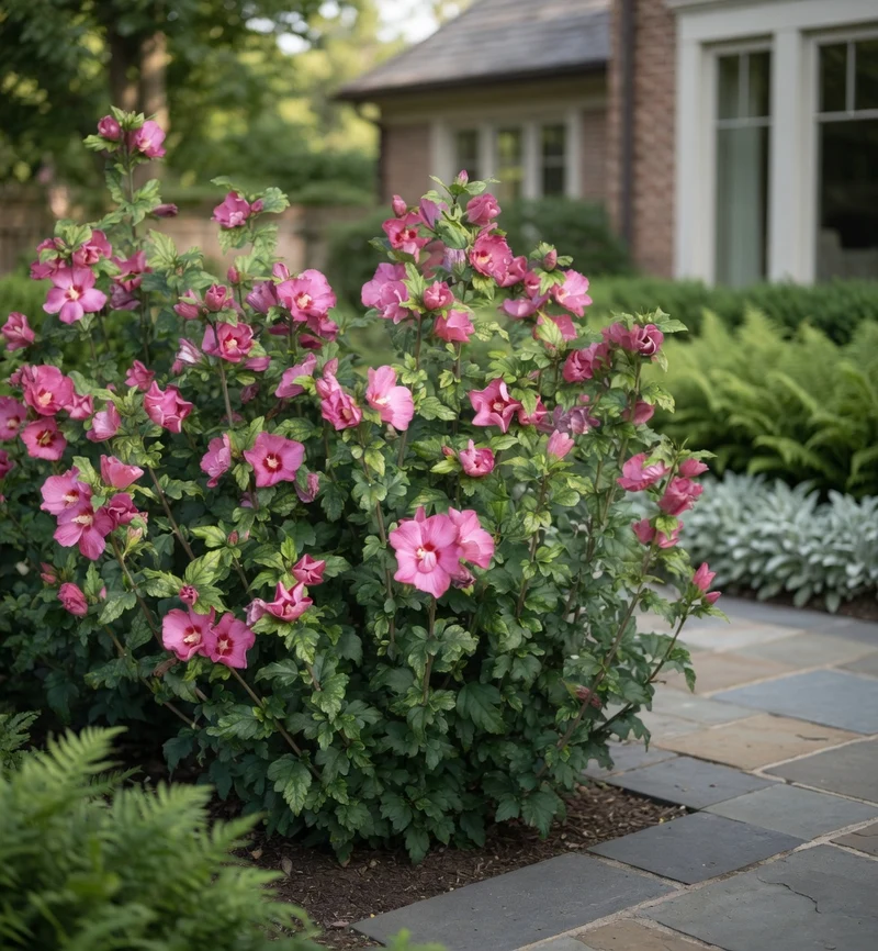Hibiscus de Syrie ‘Woodbridge’ ( Hibiscus syriacus ‘Woodbridge’)