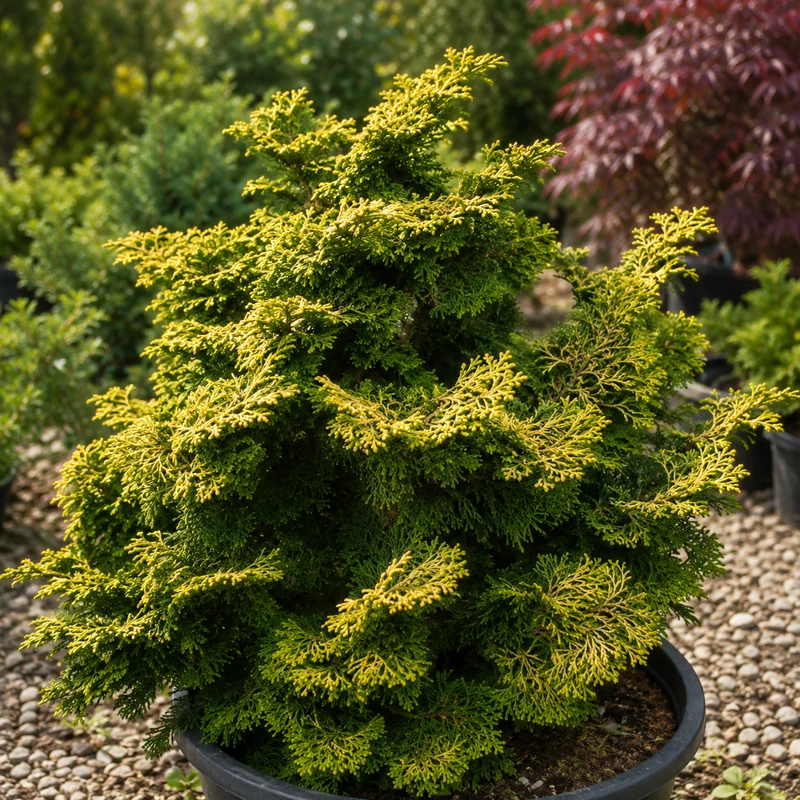 Cyprès Hinoki ‘Verdoni’ ( Chamaecyparis obtusa ‘Verdoni’)