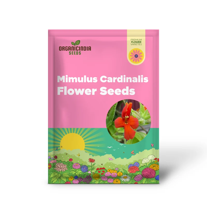 Mimulus Cardinalis Flower Seeds for Planting, Premium Seeds for Vibrant Gardening, Ideal for Garden