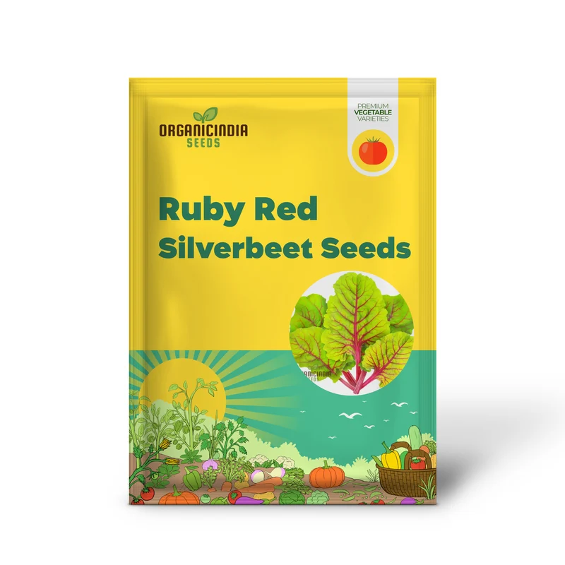 Ruby Red Silverbeet Seeds for Planting and Gardening - High-Quality Organic Seeds