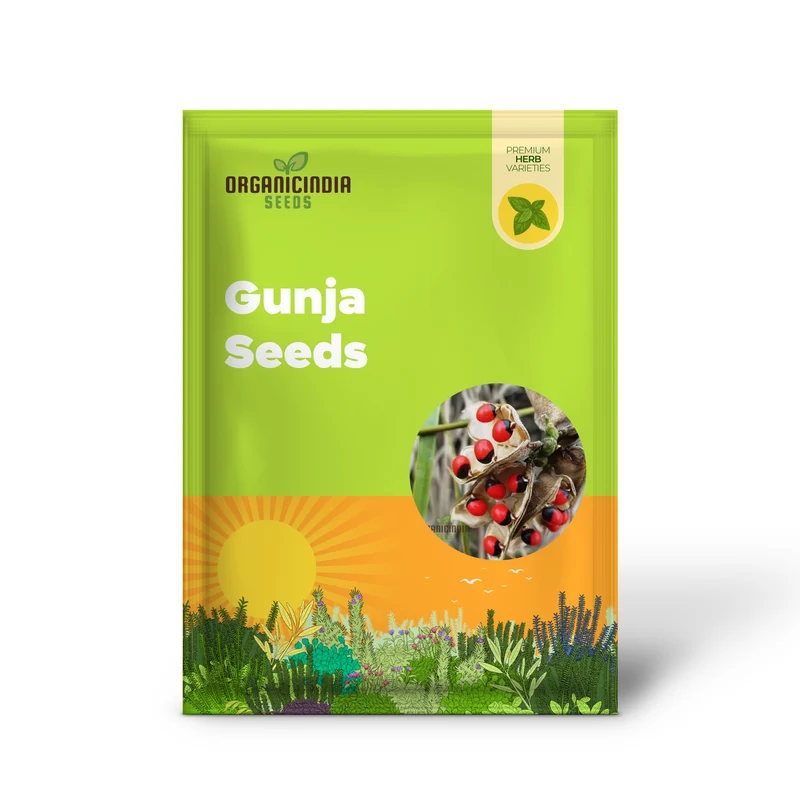 Red Gunja Seeds (Chirmi Gurinvida Beads) Beautiful Red Gunja Planting Seeds