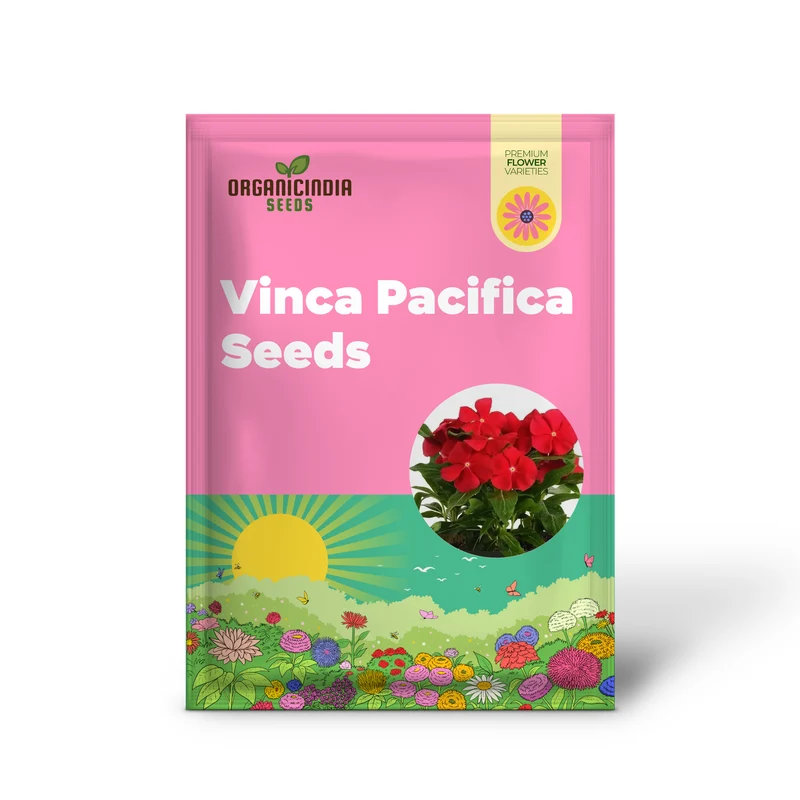 Vinca Pacifica XP Red Really Flower Seeds, Premium Annual Blooms, Hardy & Vibrant Garden
