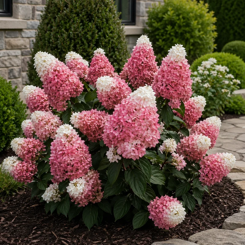 Hortensia paniculé ‘Ruby Snow’ ( Hydrangea paniculata ‘Ruby Snow’)