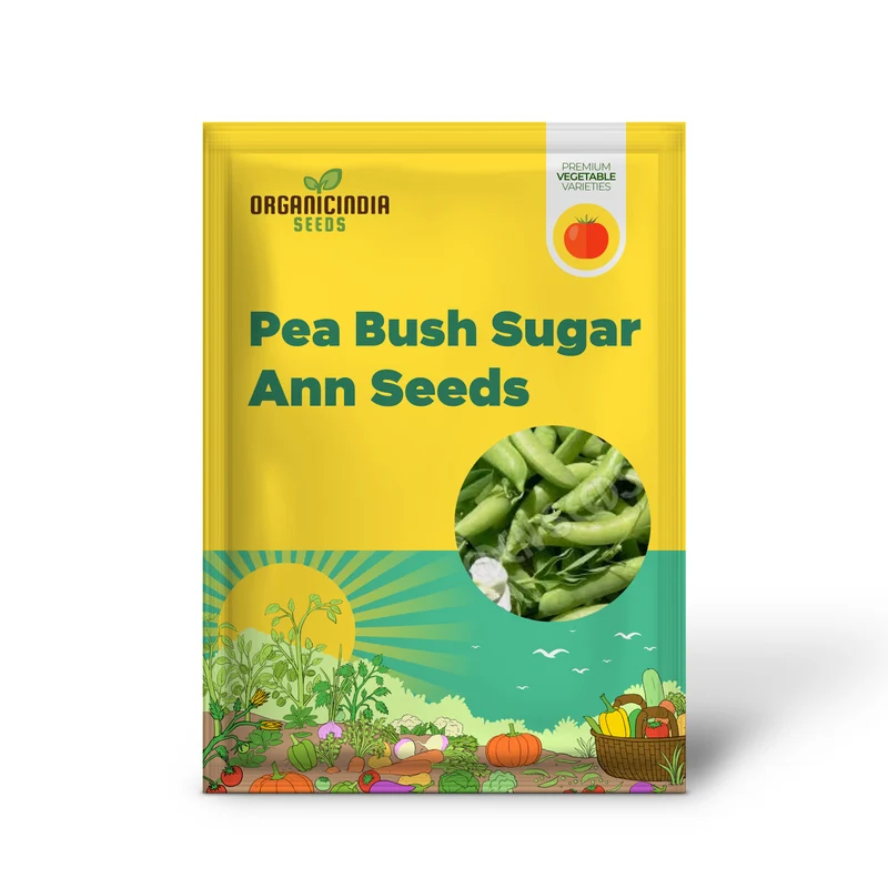 Pea (Sugarsnap) - Bush - Sugar Ann Seeds for Planting and Gardening | Premium Quality Organic Seeds