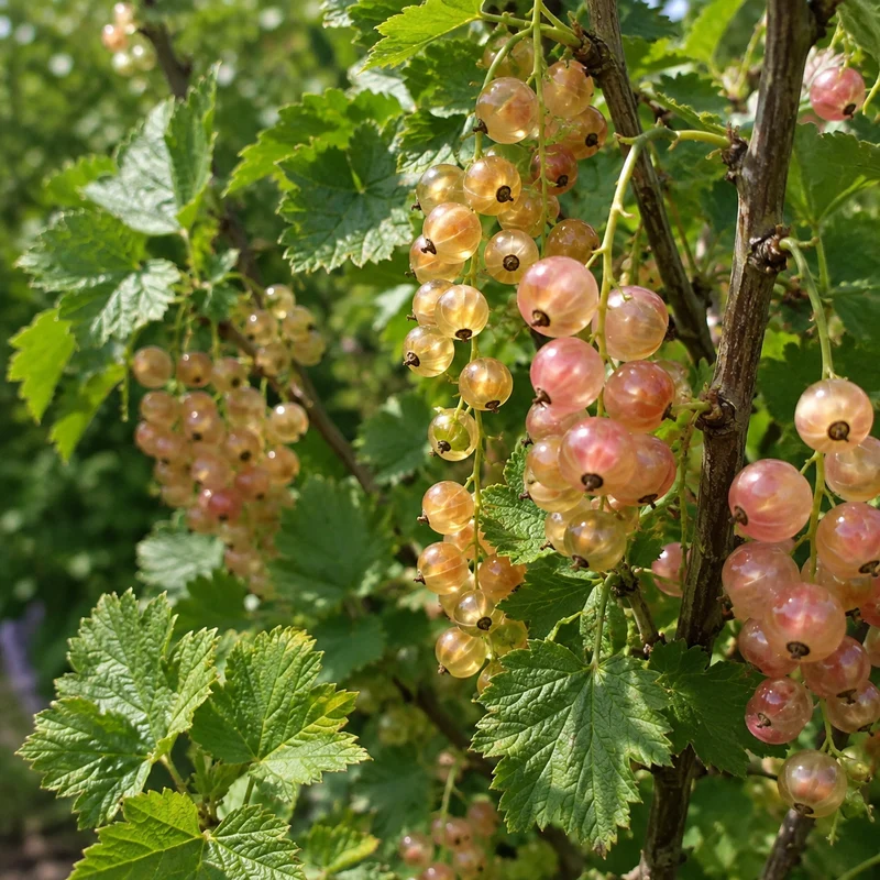 Gadellier rose ‘Pink Champagne’ ( Ribes rubrum ‘Pink Champagne’)