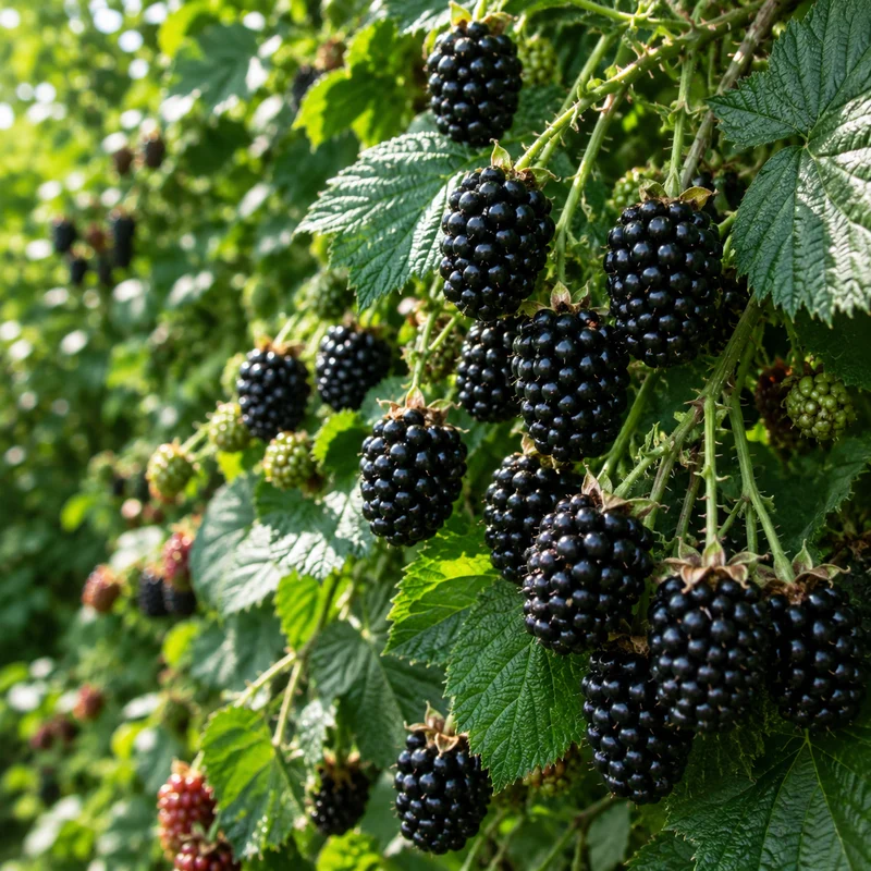 Mûrier sans épines ‘Columbia Star’ ( Rubus fruticosus ‘Columbia Star’)
