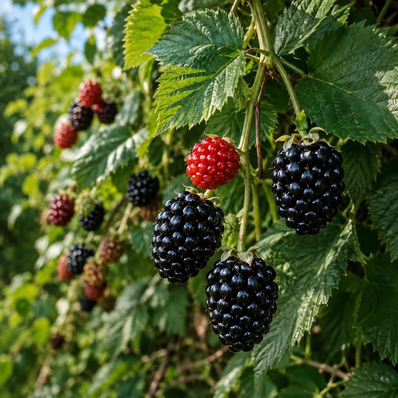 Mûrier sans épines ‘Triple Crown’ ( Rubus fruticosus ‘Triple Crown’)