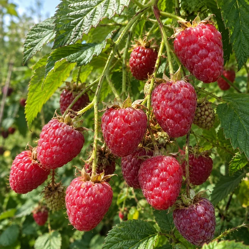 Framboisier remontant ‘Autumn Bliss’ ( Rubus idaeus ‘Autumn Bliss’)