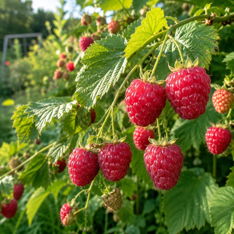Framboisier remontant ‘Autumn Britten’ ( Rubus idaeus ‘Autumn Britten’)