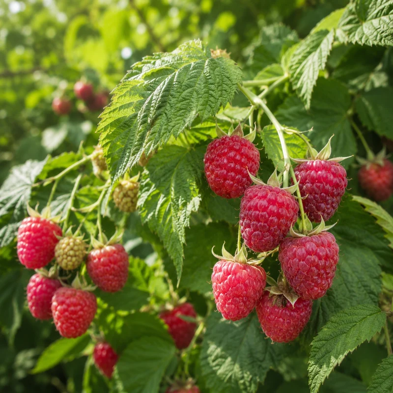 Framboisier remontant ‘Prelude’ ( Rubus idaeus ‘Prelude’)