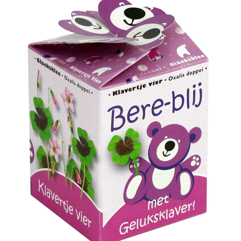 Kit Trèfle à 4 feuilles Happy Bear rose
