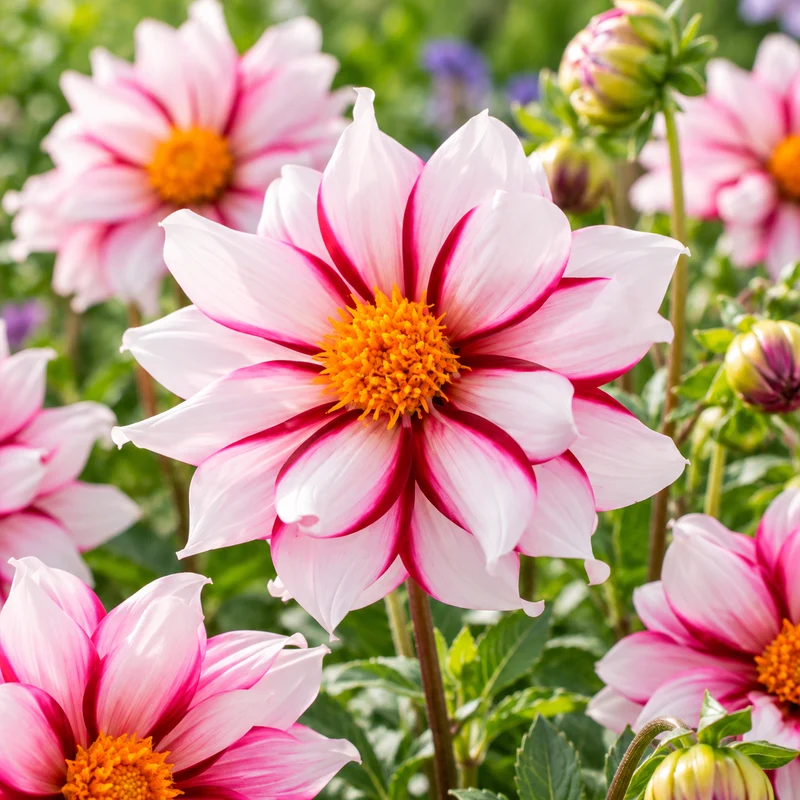 Bulbes de fleurs non-traité Dahlia à fleur simple Edge of Joy calibre 1