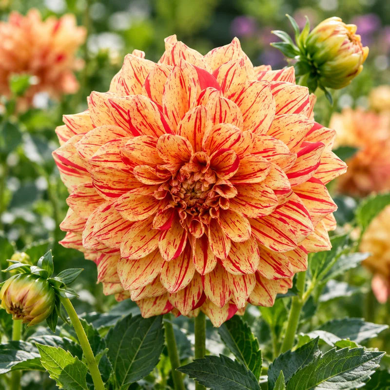 Bulbes de fleurs non-traité Dahlia décoratif Connells Gloriosa calibre 1