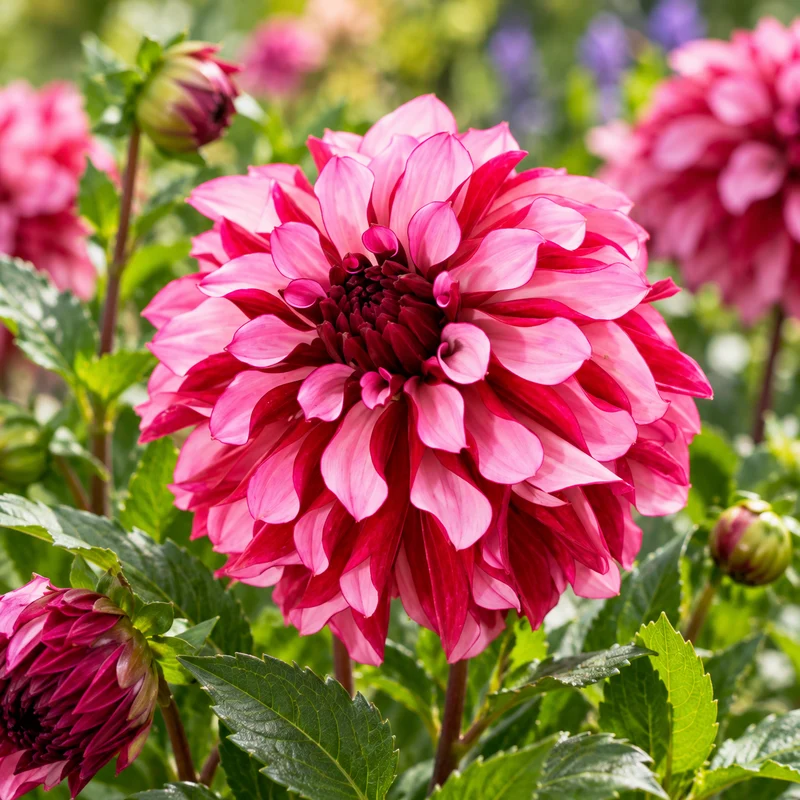 Bulbes de fleurs non-traité Dahlia décoratif Cranberry Classic calibre 1