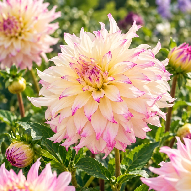 Bulbes de fleurs non-traité Dahlia décoratif Ferncliff Illusion calibre 1