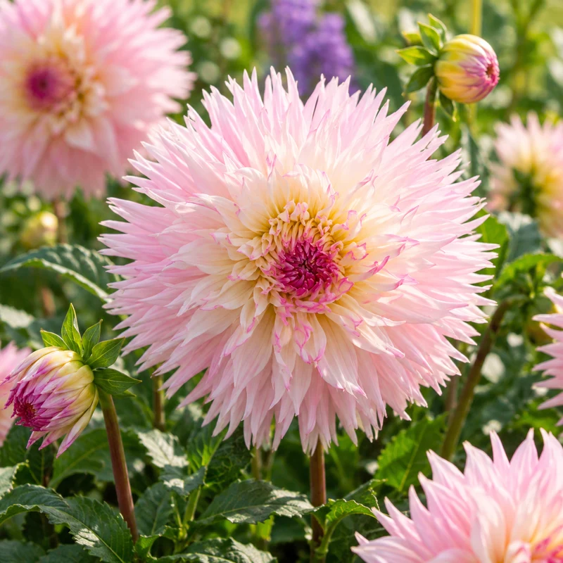 Bulbes de fleurs non-traité Dahlia lacinié / dentelé Nadia Ruth calibre 1
